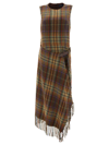 POLO RALPH LAUREN POLO RALPH LAUREN TARTAN SLEEVELESS WRAP DRESS