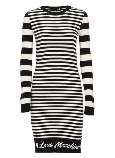Love Moschino Striped Long In Ws/righ/blk/owh