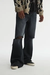 Bdg Slacker Relaxed Fit Bell Bottom Jean In Washed Black