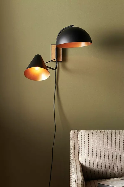 Amber Lewis For Anthropologie Mixed Shape Multi-arm Sconce In Black