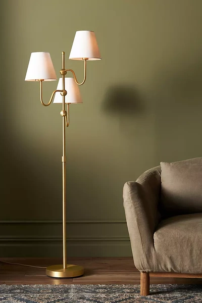 Amber Lewis For Anthropologie Triple Floor Lamp In Yellow