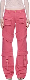 BLUMARINE PINK PANELED JEANS