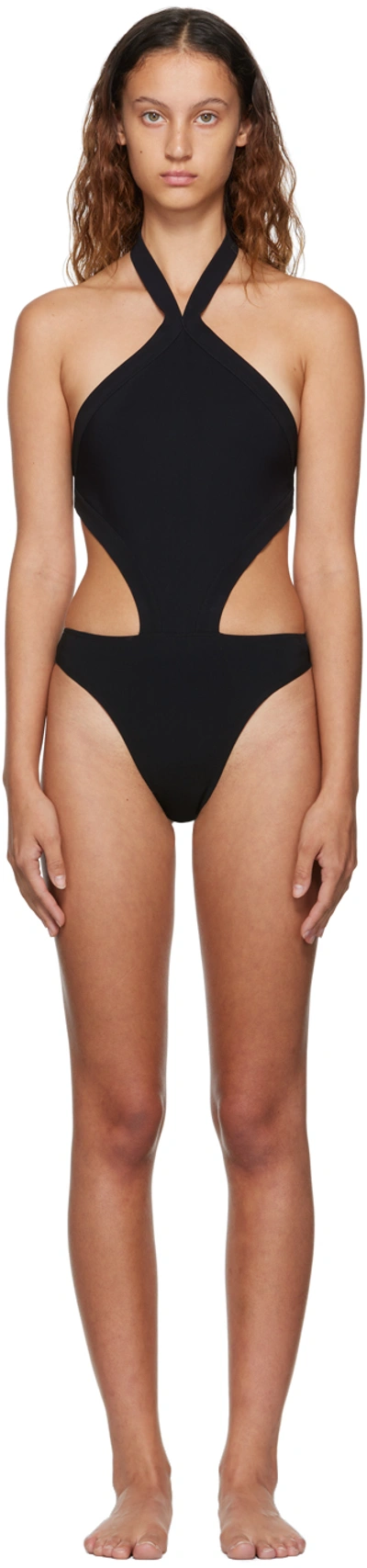 Alaïa Black Trikini One-piece Swimsuit