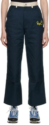Bape Navy Painter Trousers In Navy