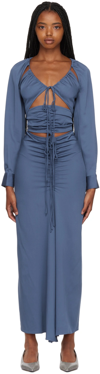 blue ikea dresser Christopher Esber Embellished halterneck maxi dress – Luisa World
