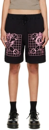 Bernhard Willhelm Black Printed Shorts In Black