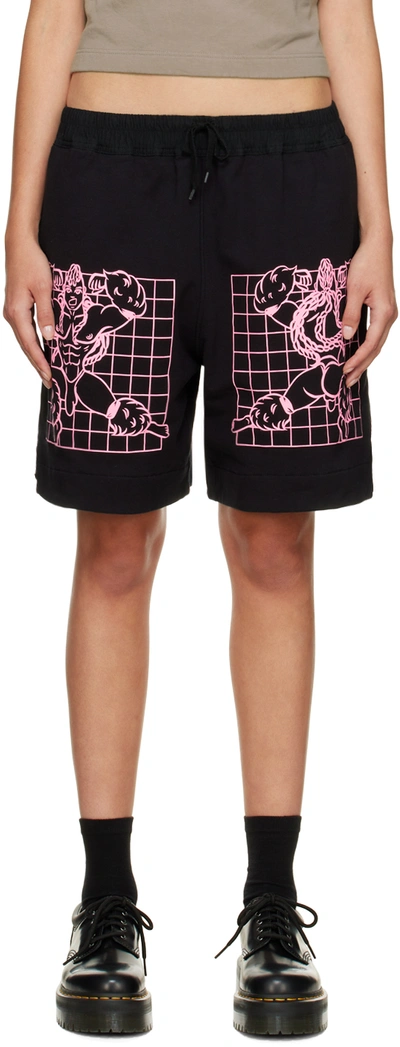 Bernhard Willhelm Black Printed Shorts