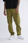 Standard Cloth Flared Cargo Pant In Olive