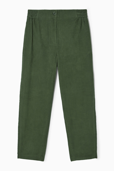 Cos Relaxed-fit Corduroy Pants In Green