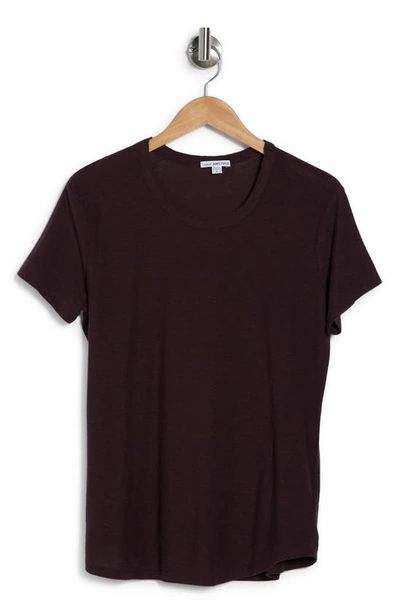 James Perse Crewneck Tee In Eggplant