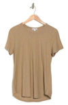 James Perse Crewneck Tee In British Khaki