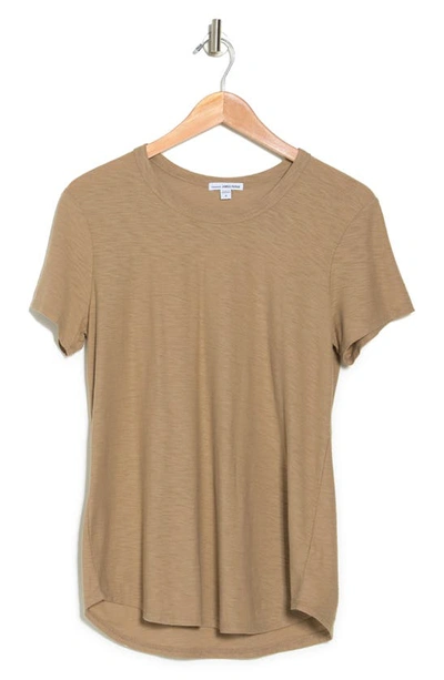 James Perse Crewneck Tee In British Khaki