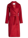 Max Mara Manuela Camel Hair Belted Wrap Coat In Red,yellow