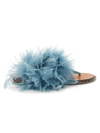 Valentino Garavani Women's Feather Thong Flats In Atlantique