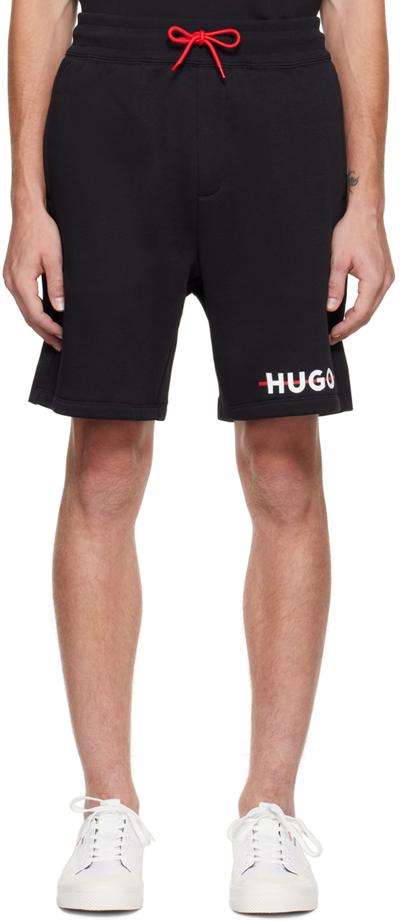 Hugo Dedford Logo Drawstring Shorts In Black