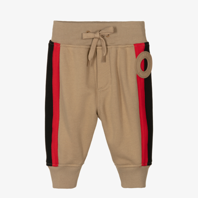 Burberry Baby Boys Beige Logo Joggers