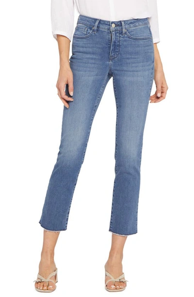 Nydj Marilyn Womens Mid-rise Ankle Straight Leg Jeans In Blue