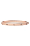 Tory Burch Miller Stud 5mm Hinge Bracelet In Rose Gold