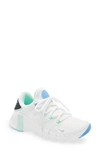 Nike Free Metcon 4 Training Shoe In White/ Silver/ Mint Foam