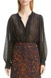 DRIES VAN NOTEN CINDY BALLOON SLEEVE BLOUSE