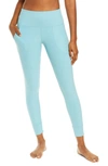 Zella Restore Soft Pocket Leggings In Teal Reef