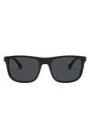 Emporio Armani Squared Sunglasses 0 Ea4150 506387 In Matte Black