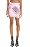 Rabanne Sequin-embellished Chainmail Mini Skirt In Pink
