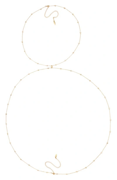 Ettika Simple X Body Chain In Gold