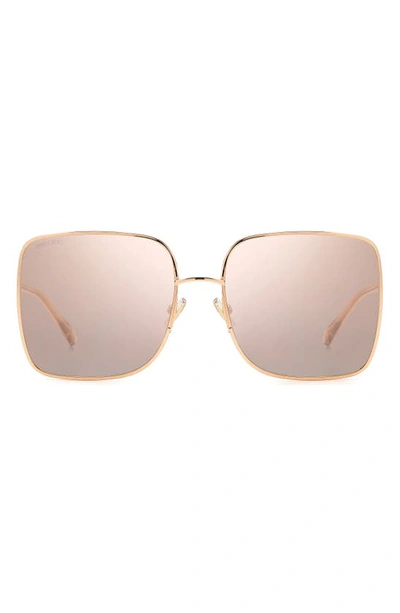 Jimmy Choo Aliana 59mm Square Sunglasses In Pink