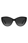 Jimmy Choo 60mm Cat Eye Sunglasses In Black