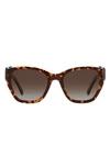 Kate Spade Yolanda 51mm Polarized Gradient Cat Eye Sunglasses In Brown