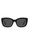 Kate Spade Tammy 53mm Rectangular Sunglasses In Black / Grey