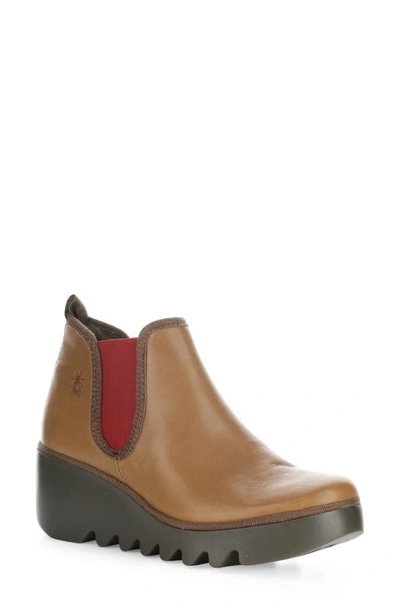 Fly London Byne Wedge Chelsea Boot In 012 Cuoio Arkansas
