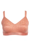 Chantelle Lingerie Norah Supportive Wireless Bra In Peach Delight-f6