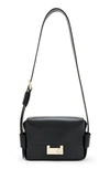 Allsaints Frankie Leather Crossbody Bag In Black