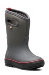 Bogs Kids' Classic Solid Waterproof Insulated Boot In Dark Gray