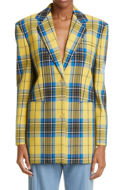 OFF-WHITE GENDER INCLUSIVE CHECK TOMBOY FORMAL VIRGIN WOOL JACKET 