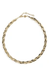 Jennifer Zeuner Francesca Collar Necklace In 14k Yellow Gold Plated Silver