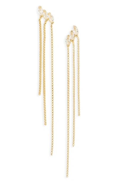 Jennifer Zeuner Torre Dangle Earrings In White/gold