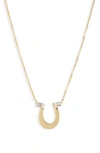 Jennifer Zeuner Maverick Pendant Necklace In 14k Yellow Gold Plated Silver