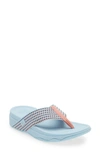 Fitflop ™ Surfa™ Flip Flop In Sky Blue Mix