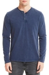 Lucky Brand Men's Weekend Slub Jersey Long Sleeve Henley T-shirt In Insignia Blue
