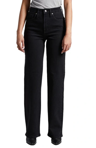 Silver Jeans Co. Women's Highly Desirable High Rise Trouser Leg Pants In Black