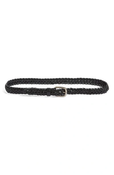 Golden Goose Black Braided Leather Houston Belt