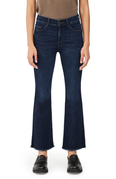 Dl1961 Bridget Instasculpt Frayed High Waist Ankle Bootcut Jeans In Cove