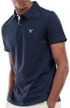 Barbour Logo Embroidered Polo Shirt In Navy