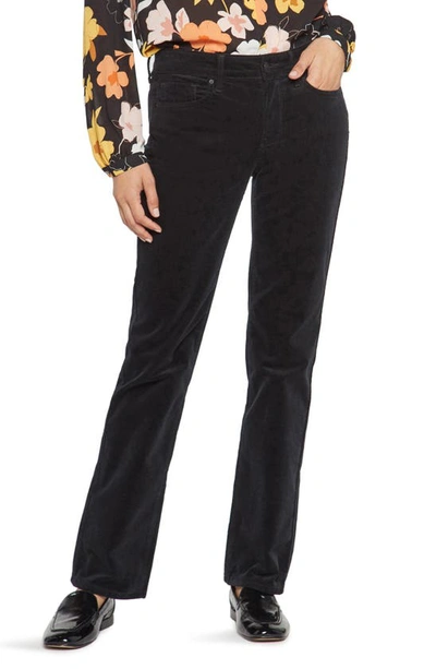 Nydj Marilyn Corduroy Straight Leg Pants In Black