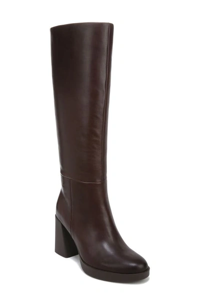 Naturalizer Genn Knee High Boot In Chocolate Brown Leather
