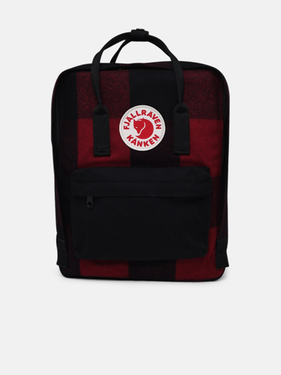 Fjall Raven Black And Red Wool Kanken Backpack