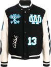 OFF-WHITE LOGO-PATCH VARSITY JACKET